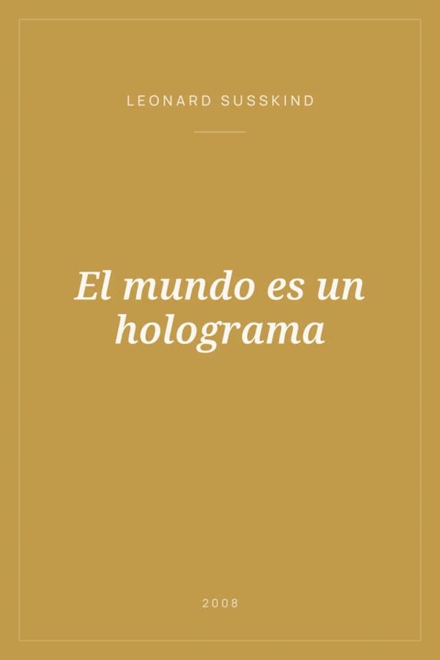 Portada de El mundo es un holograma