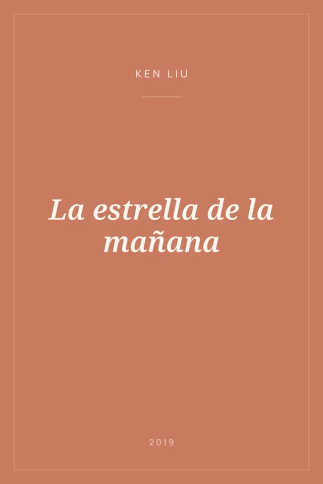 Portada de La estrella de la mañana