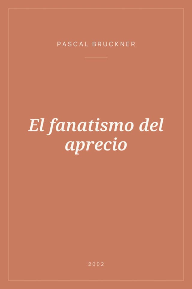 Portada de El fanatismo del aprecio