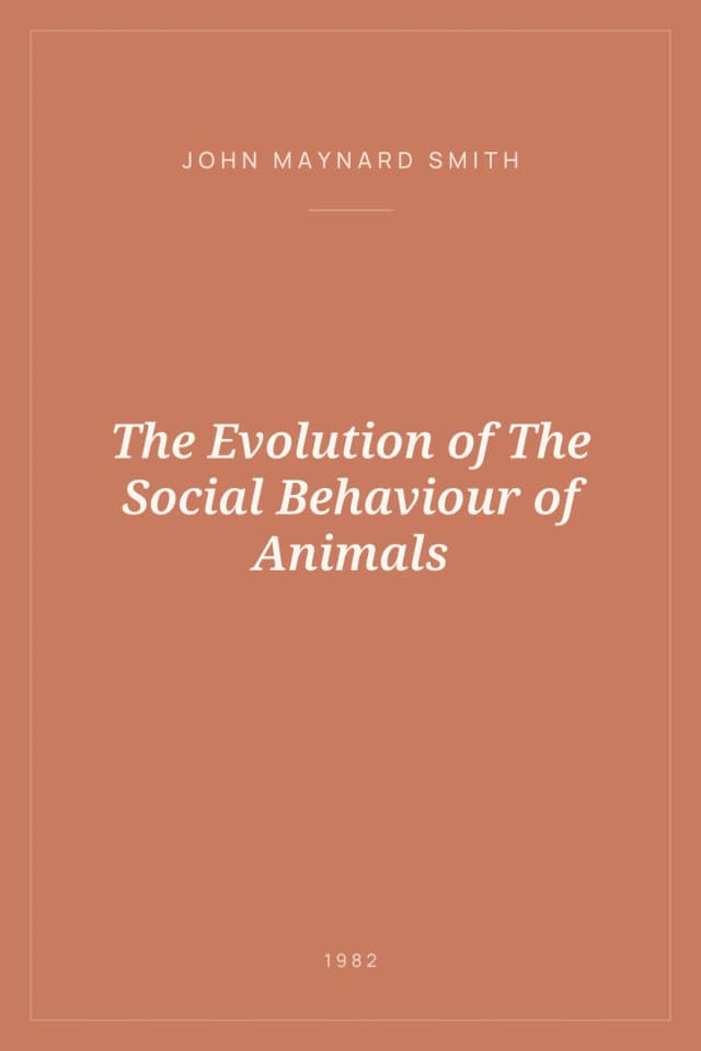 Portada de The Evolution of The Social Behaviour of Animals