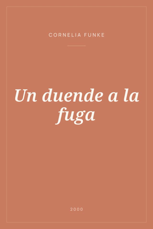 Portada de Un duende a la fuga
