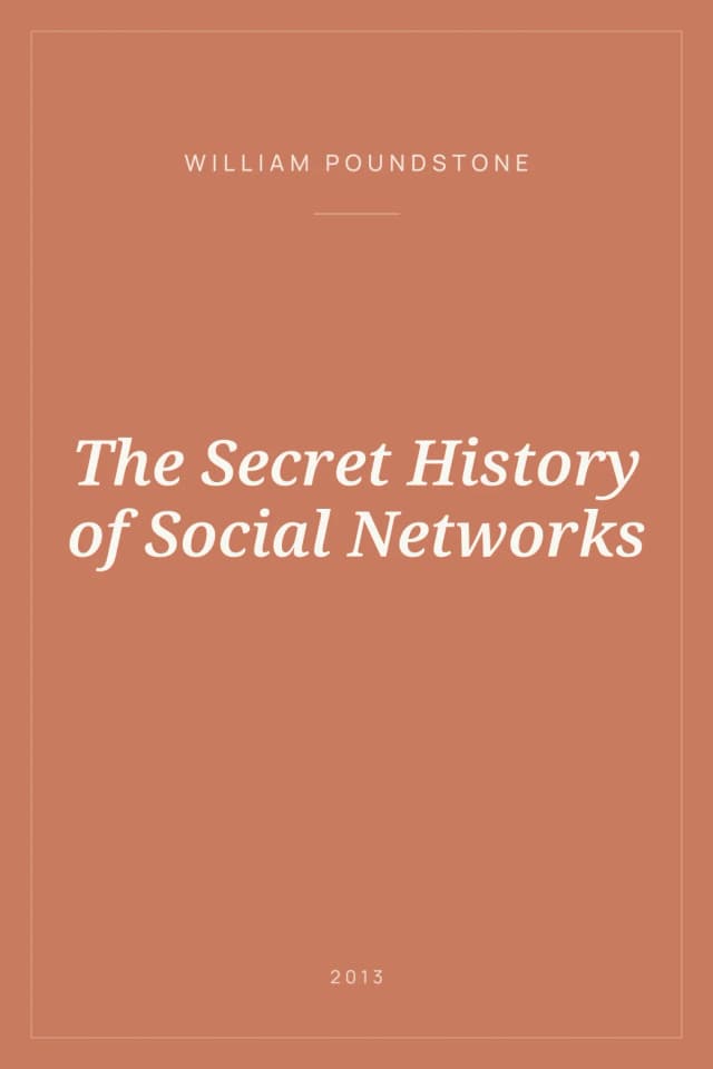 Portada de The Secret History of Social Networks