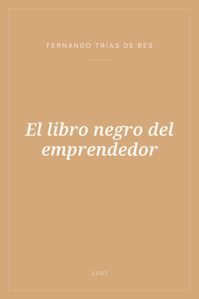 Portada de El libro negro del emprendedor