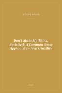Portada de Don't Make Me Think, Revisited: A Common Sense Approach to Web Usability