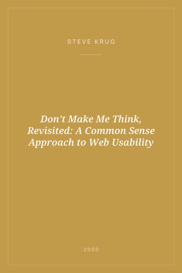 Portada de Don't Make Me Think, Revisited: A Common Sense Approach to Web Usability