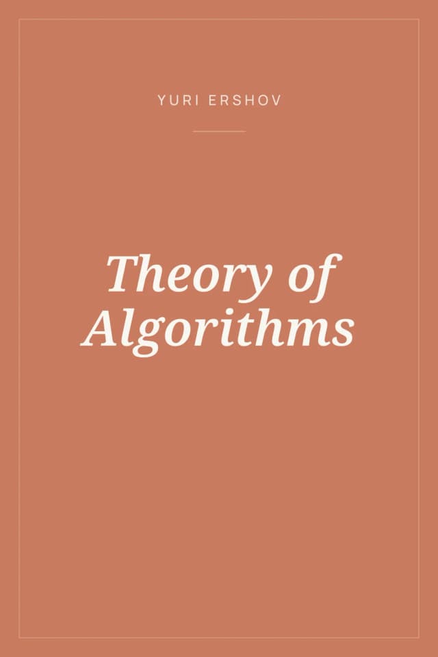 Portada de Theory of Algorithms