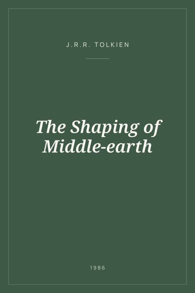 Portada de The Shaping of Middle-earth
