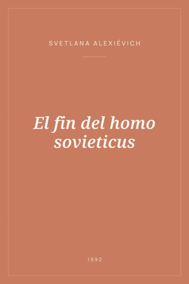Portada de El fin del homo sovieticus
