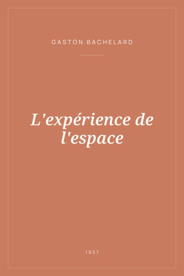 Portada de L'expérience de l'espace