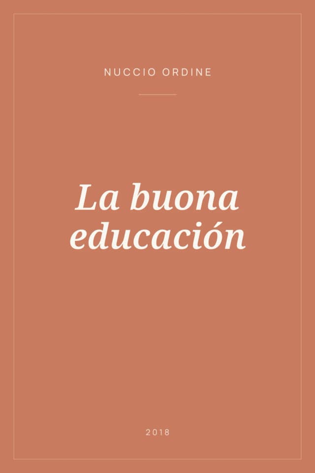 Portada de La buona educación