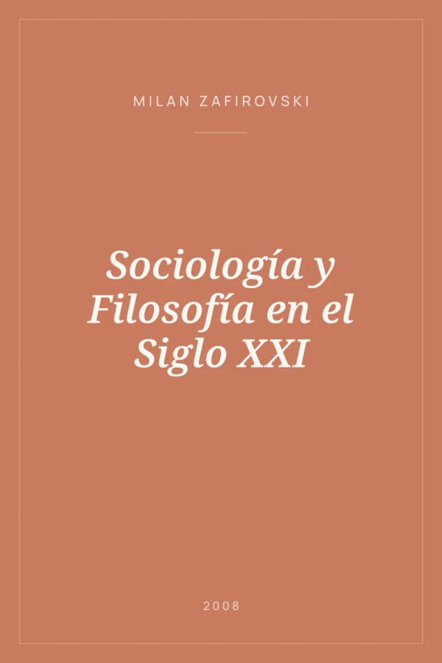 Portada de Sociología y Filosofía en el Siglo XXI