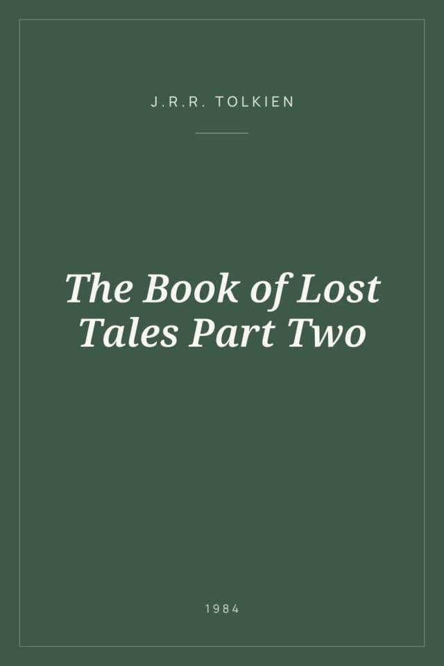 Portada de The Book of Lost Tales Part Two