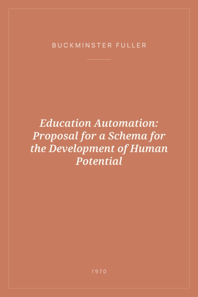 Portada de Education Automation: Proposal for a Schema for the Development of Human Potential