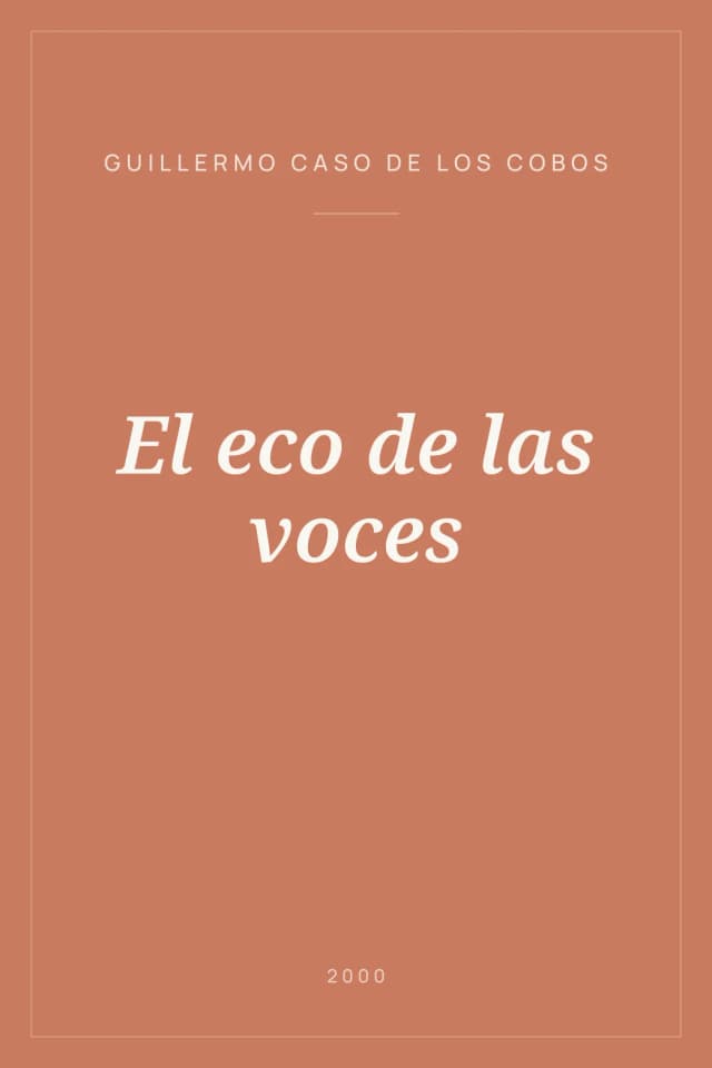Portada de El eco de las voces