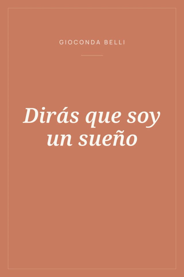 Portada de Dirás que soy un sueño