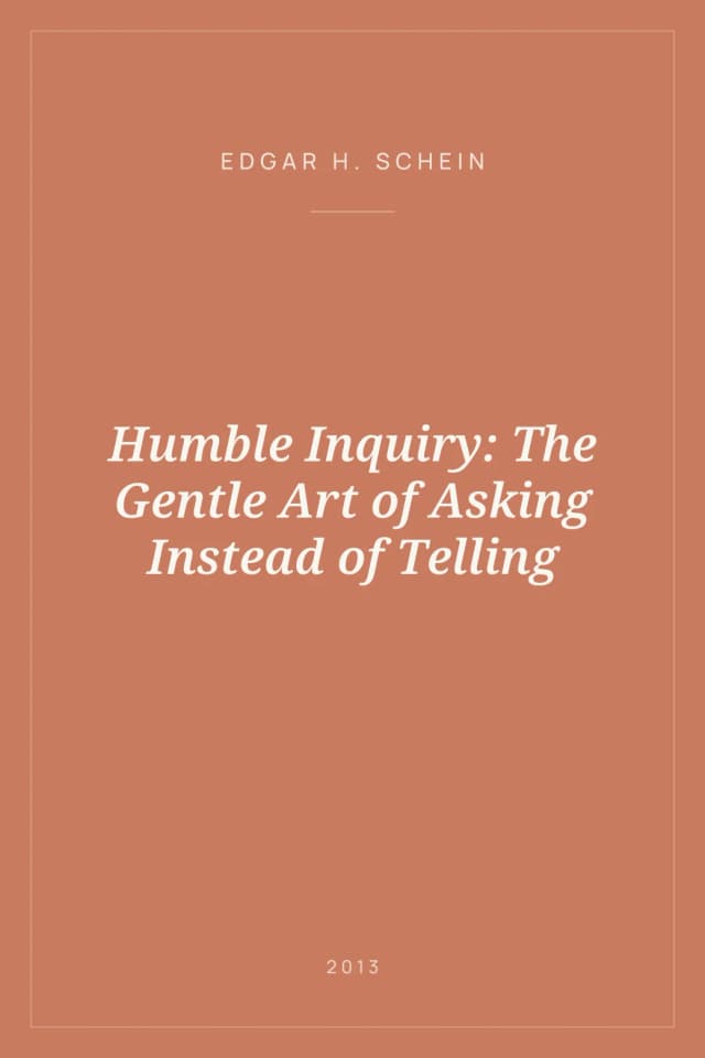 Portada de Humble Inquiry: The Gentle Art of Asking Instead of Telling