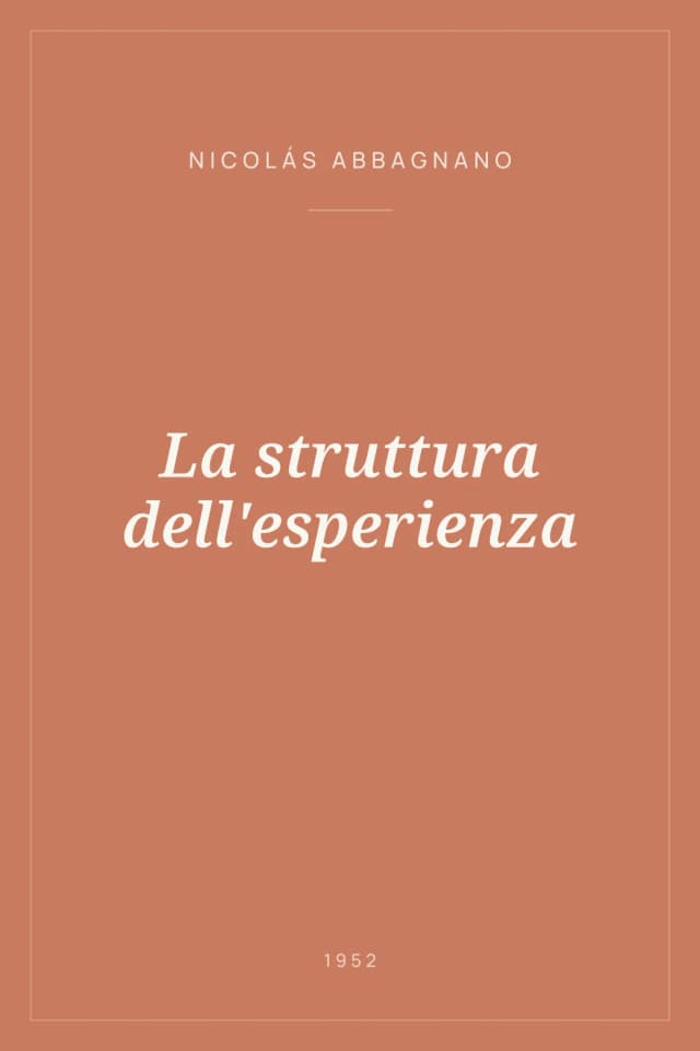 Portada de La struttura dell'esperienza