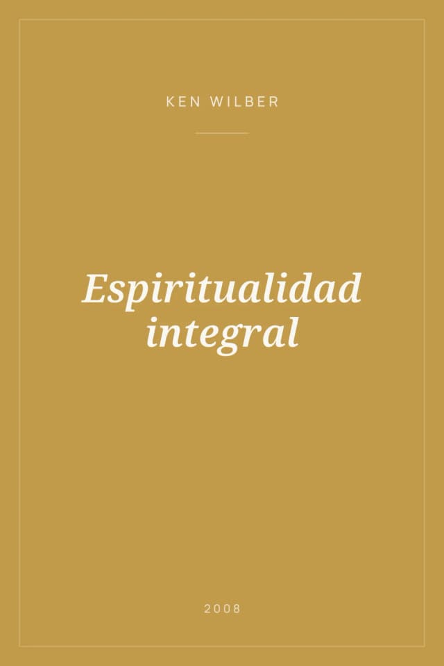 Portada de Espiritualidad integral