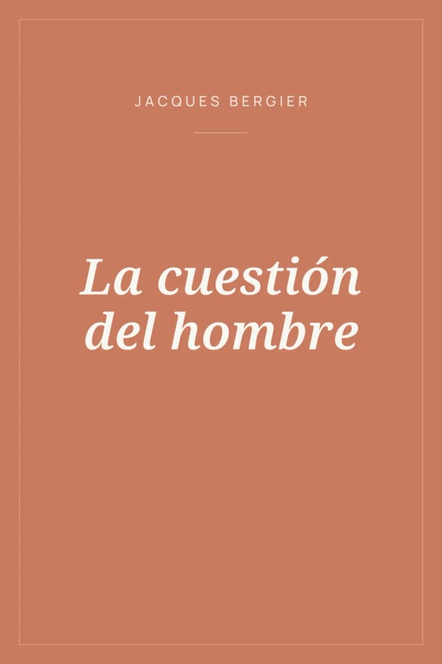 Portada de La cuestión del hombre