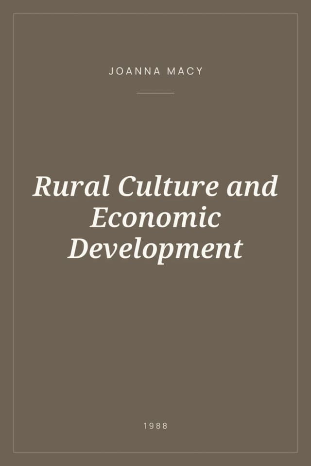 Portada de Rural Culture and Economic Development