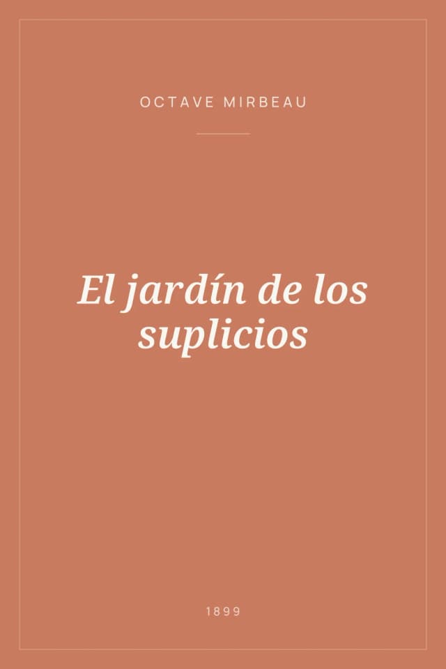 Portada de El jardín de los suplicios