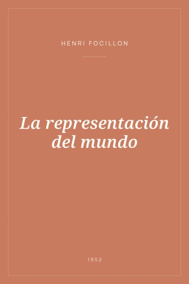 Portada de La representación del mundo