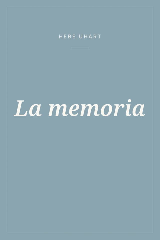 Portada de La memoria