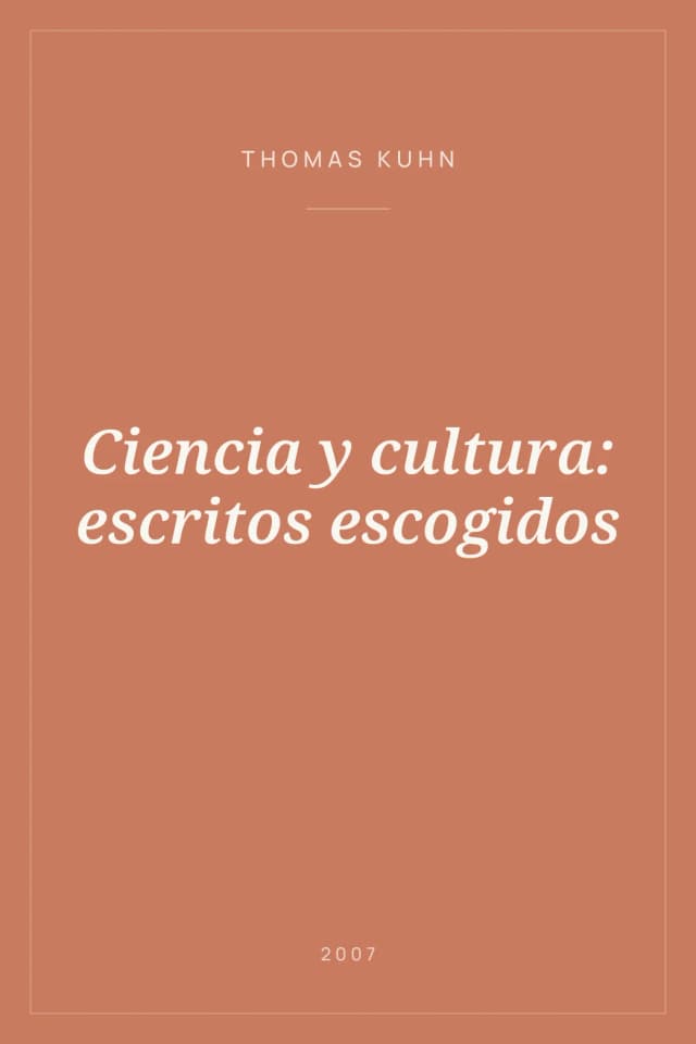 Portada de Ciencia y cultura: escritos escogidos