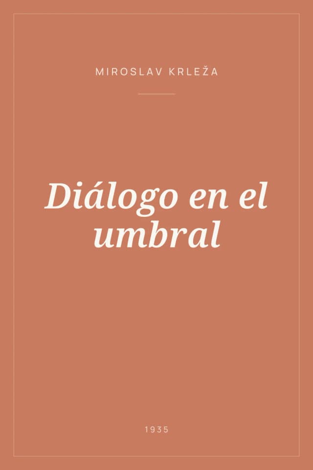 Portada de Diálogo en el umbral
