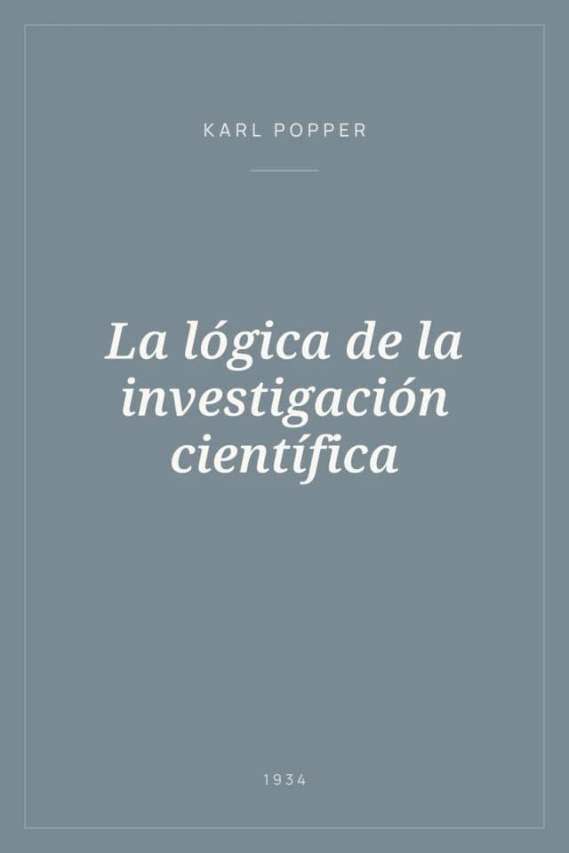 Portada de La lógica de la investigación científica