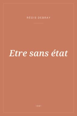 Portada de Etre sans état