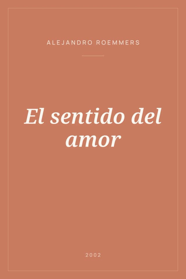 Portada de El sentido del amor