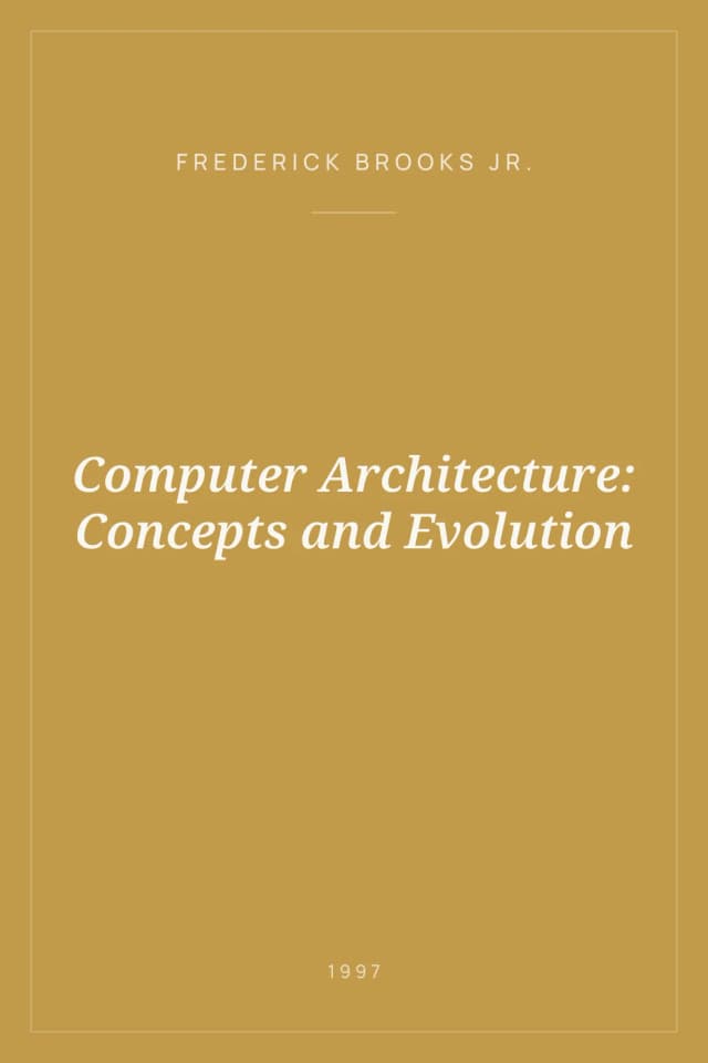 Portada de Computer Architecture: Concepts and Evolution