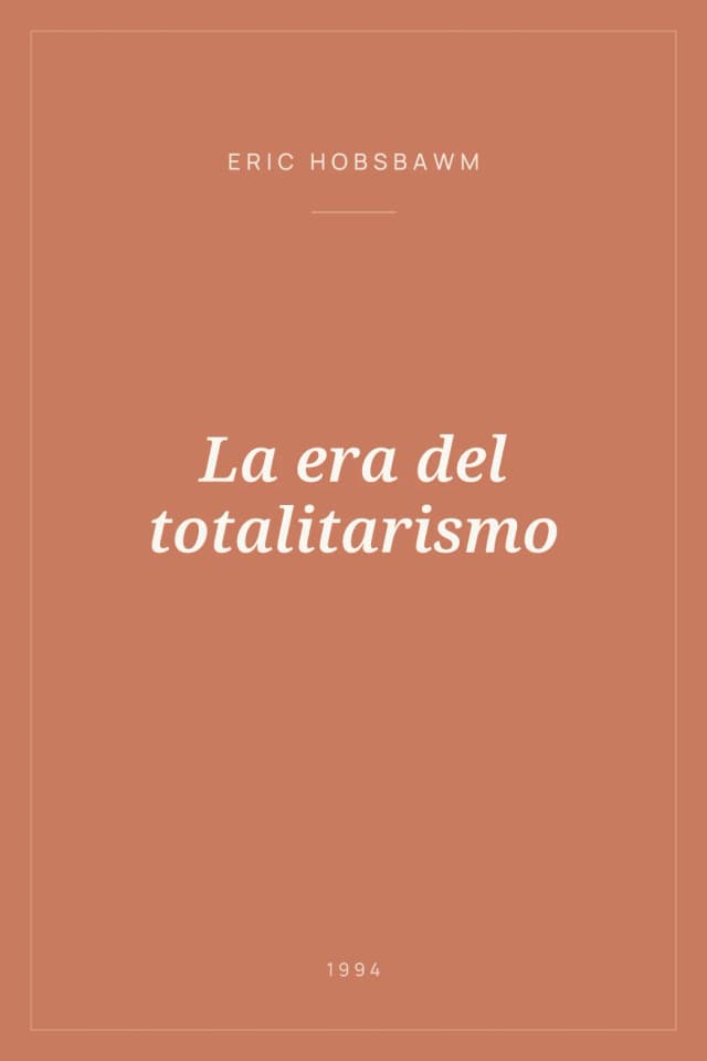 Portada de La era del totalitarismo