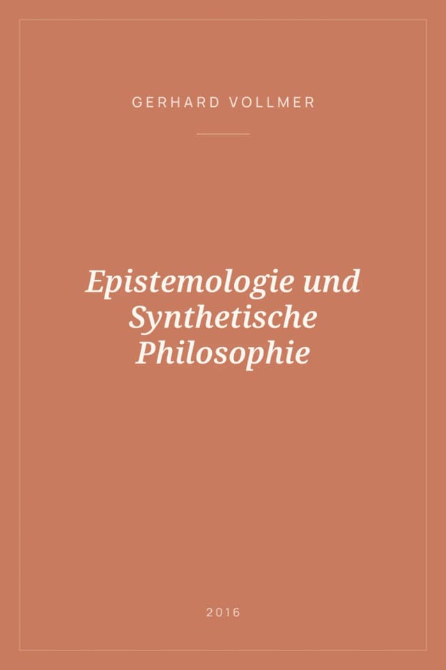 Portada de Epistemologie und Synthetische Philosophie