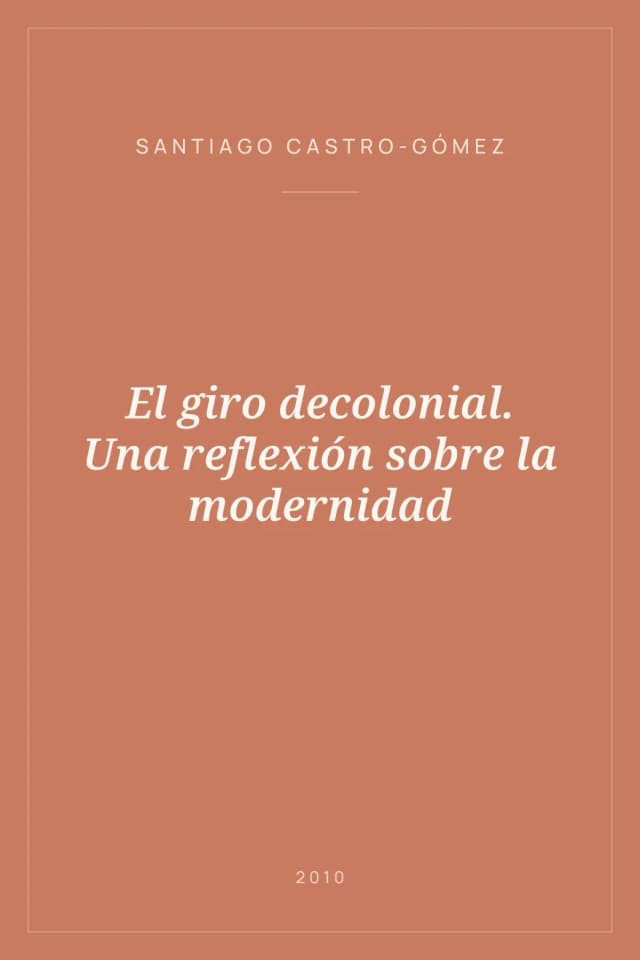 Portada de El giro decolonial. Una reflexión sobre la modernidad