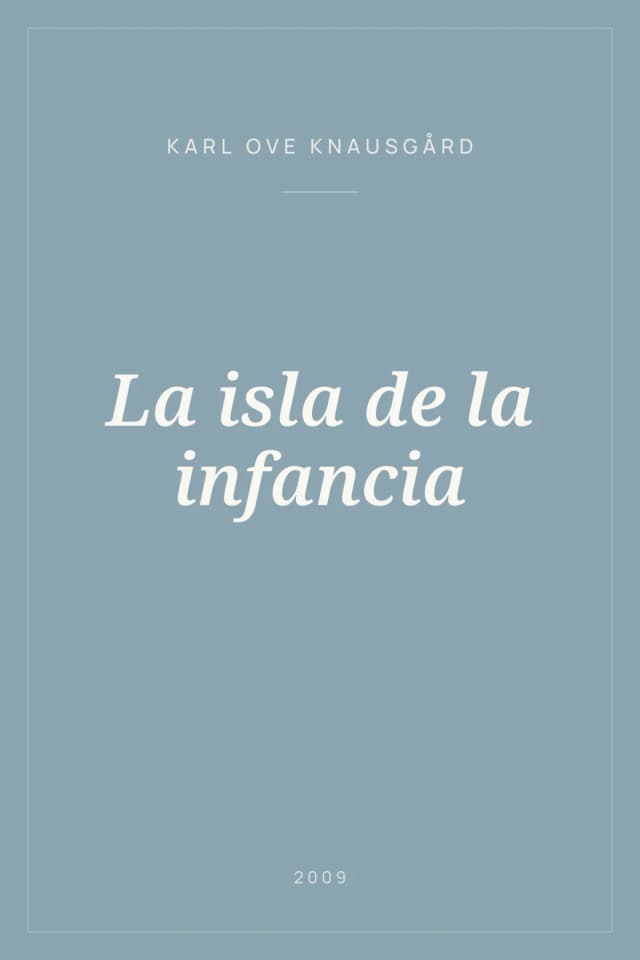 Portada de La isla de la infancia