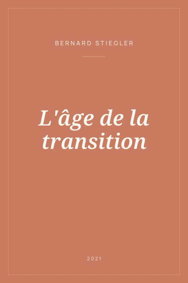 Portada de L'âge de la transition