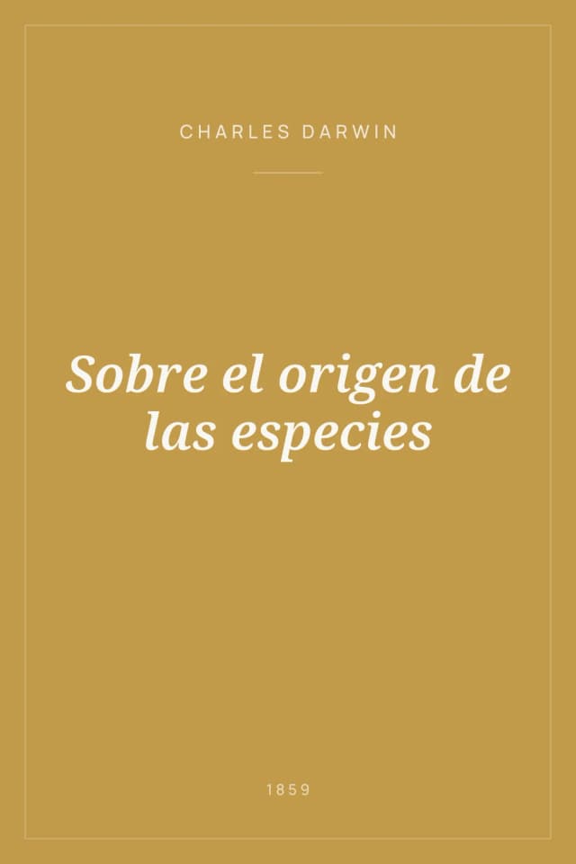 Portada de Sobre el origen de las especies