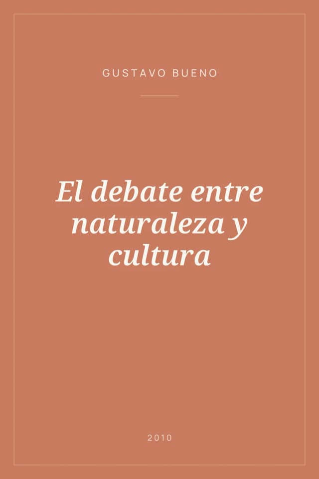 Portada de El debate entre naturaleza y cultura