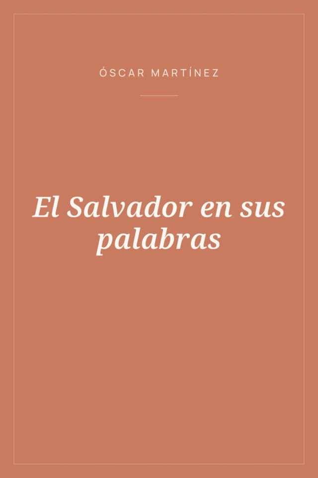 Portada de El Salvador en sus palabras