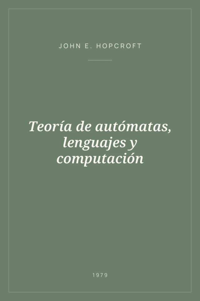 Portada de Teoría de autómatas, lenguajes y computación
