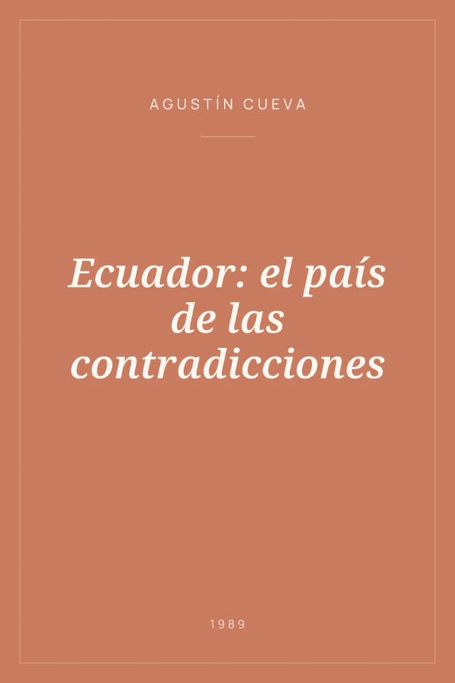 Portada de Ecuador: el país de las contradicciones