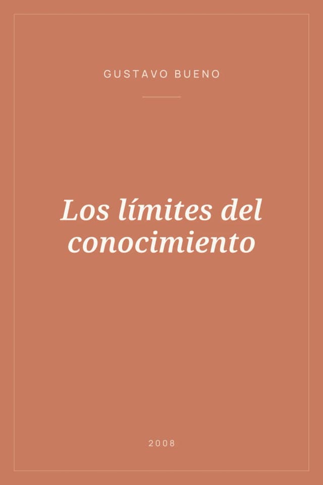 Portada de Los límites del conocimiento