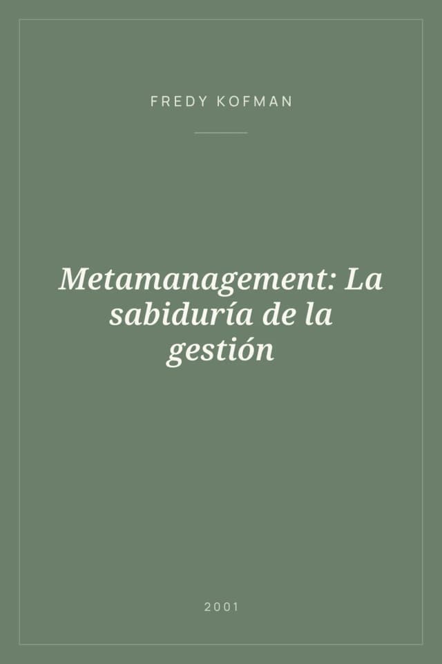 Portada de Metamanagement: La sabiduría de la gestión