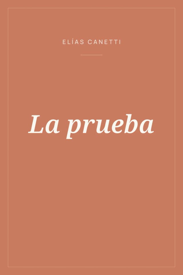 Portada de La prueba