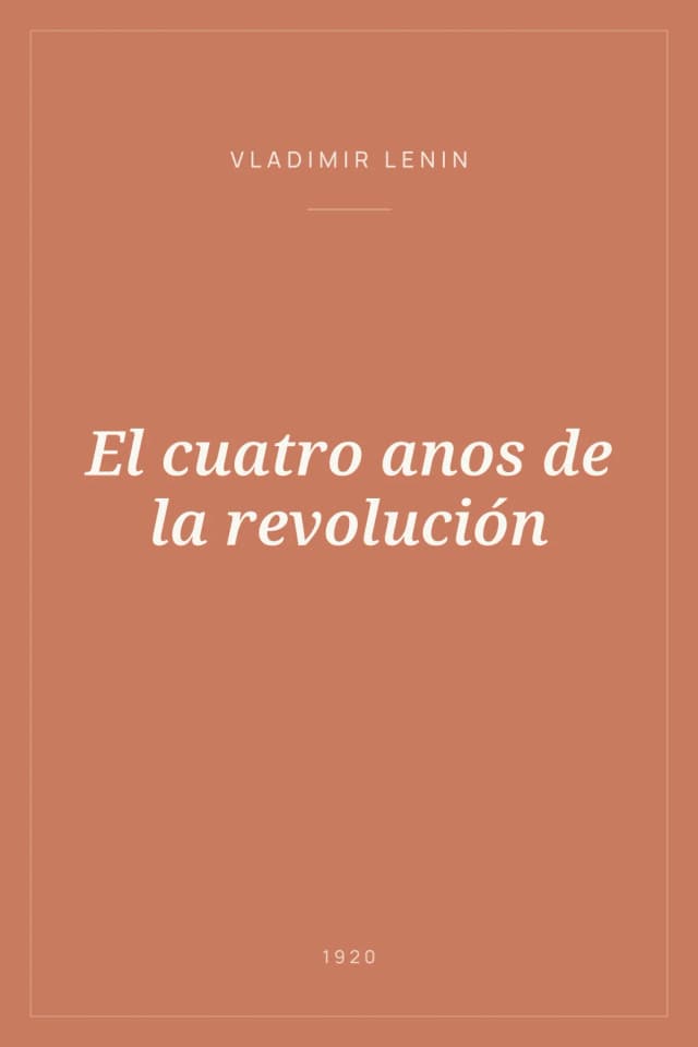 Portada de El cuatro anos de la revolución