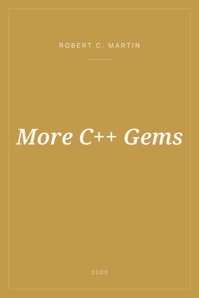 Portada de More C++ Gems