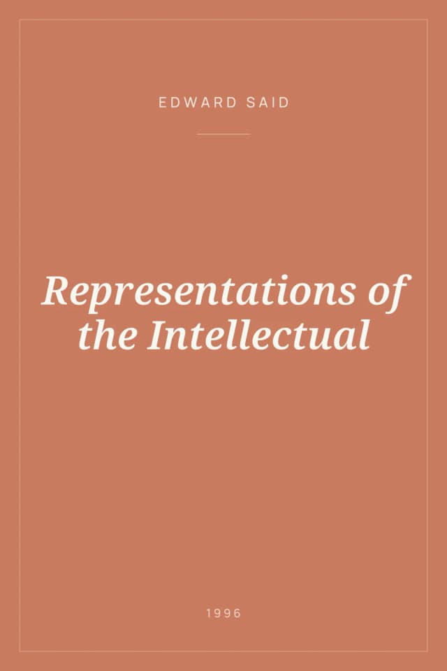 Portada de Representations of the Intellectual