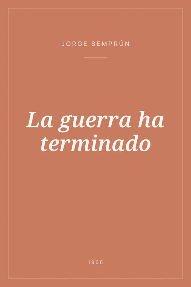 Portada de La guerra ha terminado